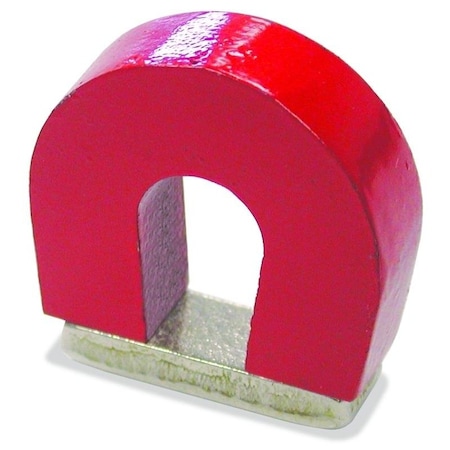 0 Horseshoe Magnet, 1 In Dia, 1 In W, Red